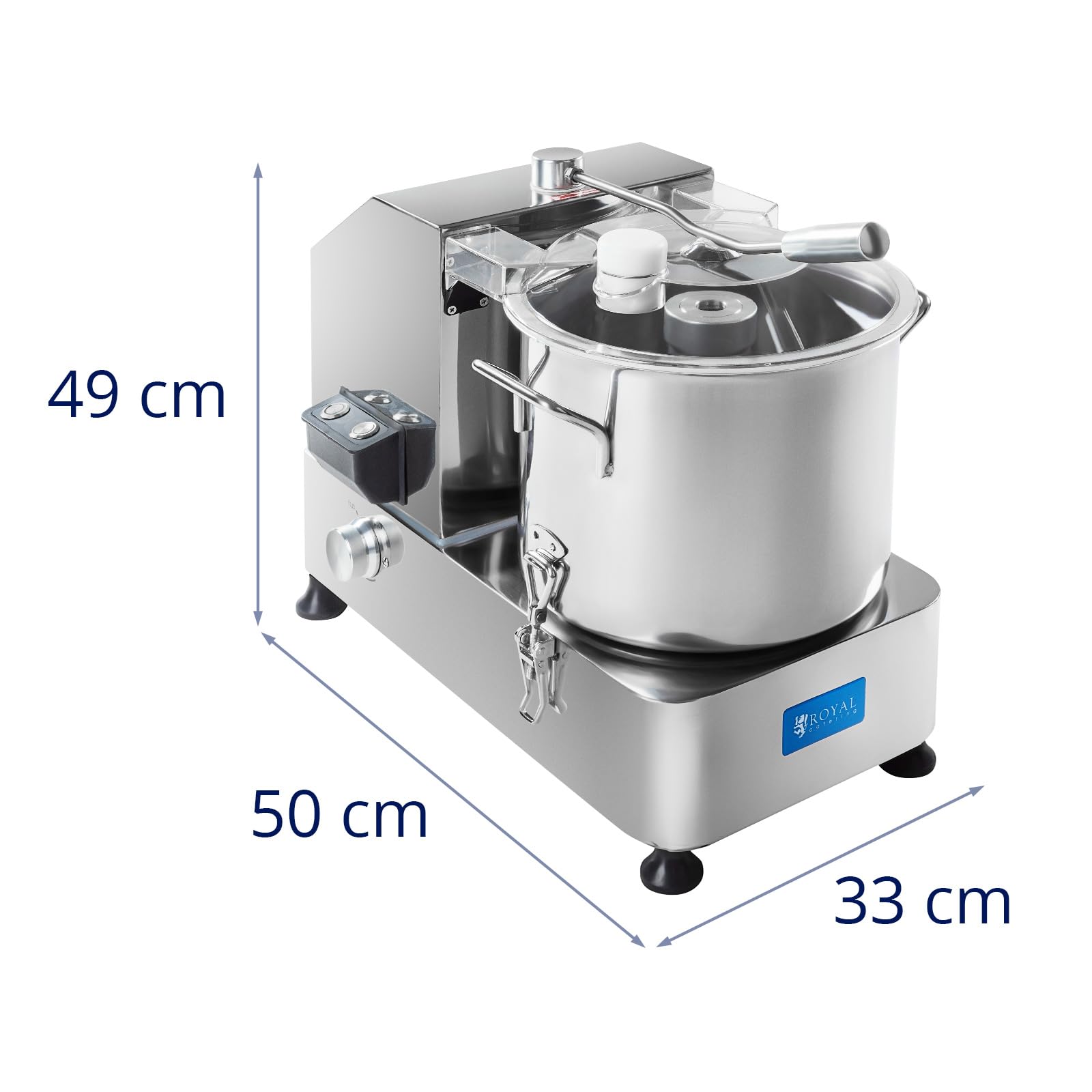 Royal Catering - RCKC-12000 - Trituradora de alimentos - 12 Litros - 750 watt - 1100 – 2500 r.p.m.