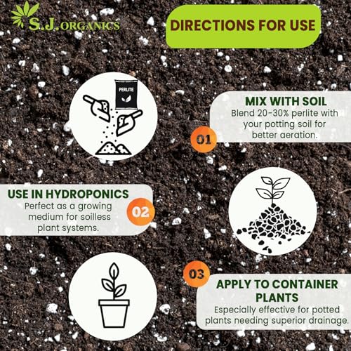Image of SJ Organics Perlite 300g for Home and Terrace Garden Water Retention, and Nutrient Efficiency to Cultivate Flourishing Plants with Ease (Pack of 5)