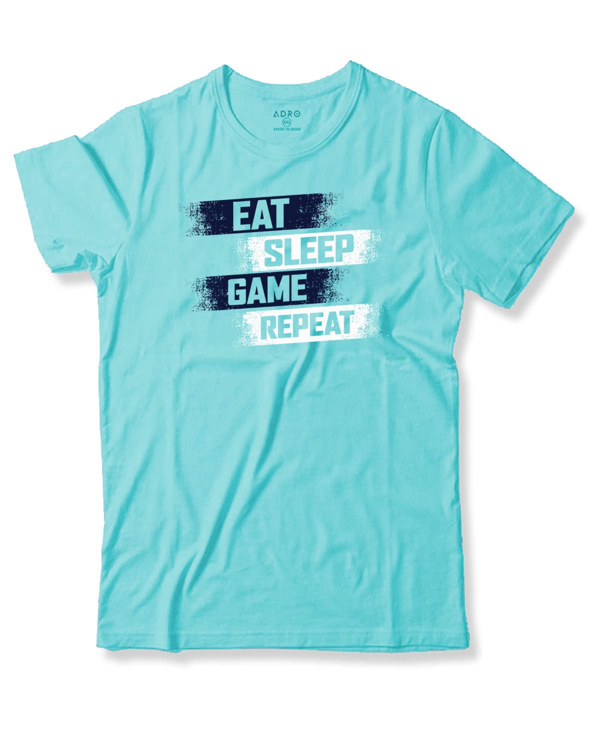 ADROEat Sleep Game Repeat Mens Printed T-Shirt