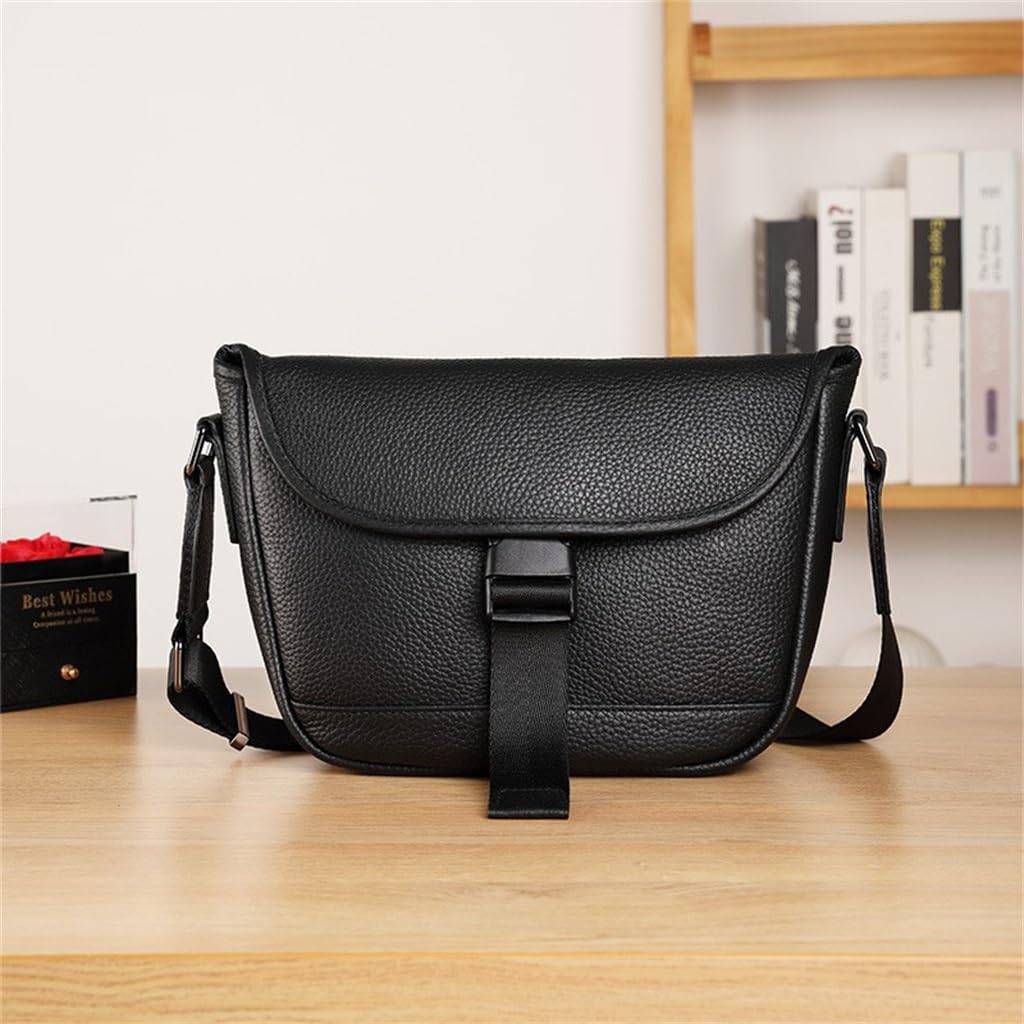 Men's Shoulder Bag Sports Leather Crossbody Soft Cowhide Backpack Casual Vertical Models
