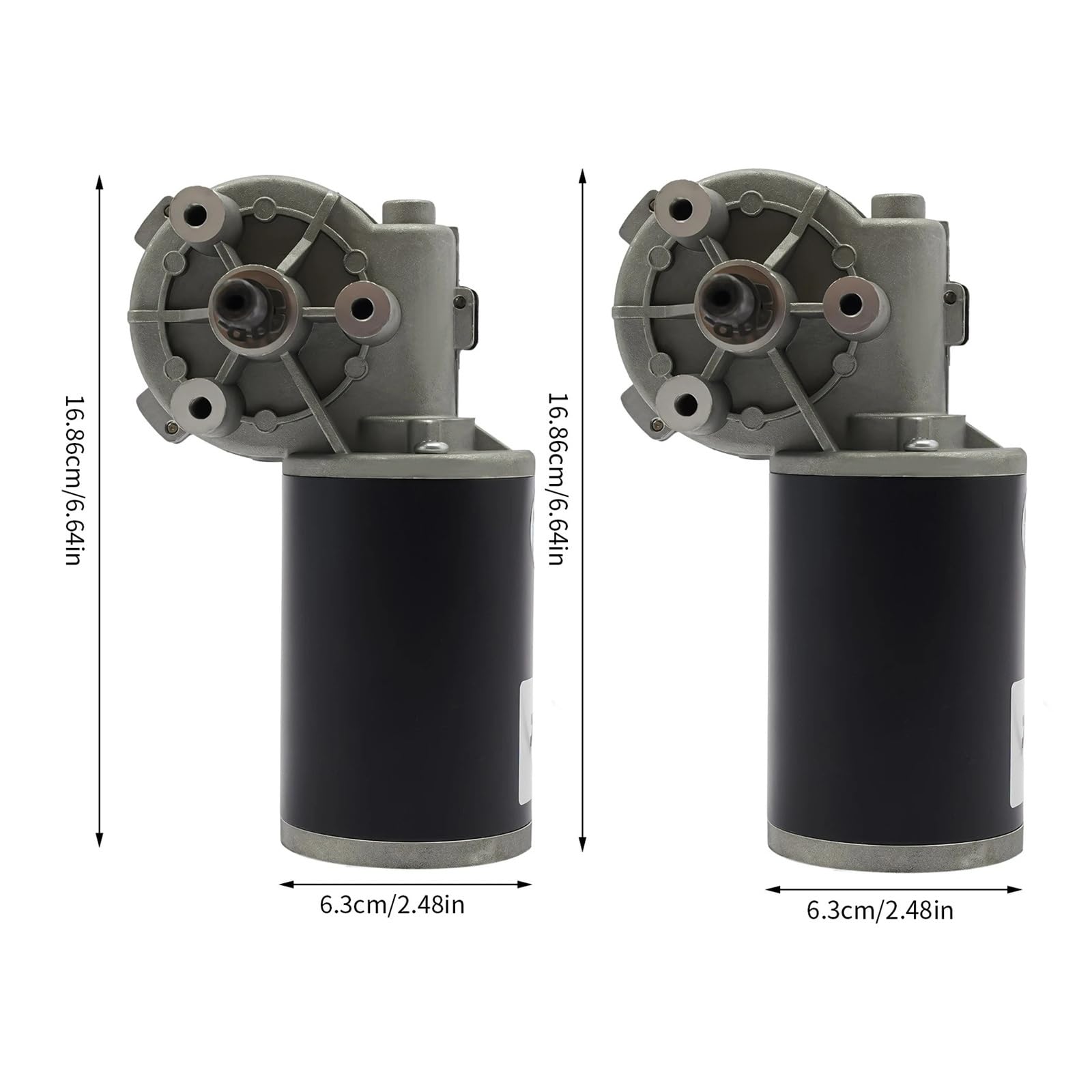 60W elektrischer Getriebemotor, kleiner 12/24V Gleichstrommotor, -30~60°C Arbeitstemperaturbereich, Drehzahlminderer für Garagentor(24V)
