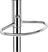 Vista 9 de Yaheetech Bar Stools Set of 2, Adjustable PU Leather Swivel Barstools, Modern Counter Stools with Back and Footrest, Counter Height Barstools for