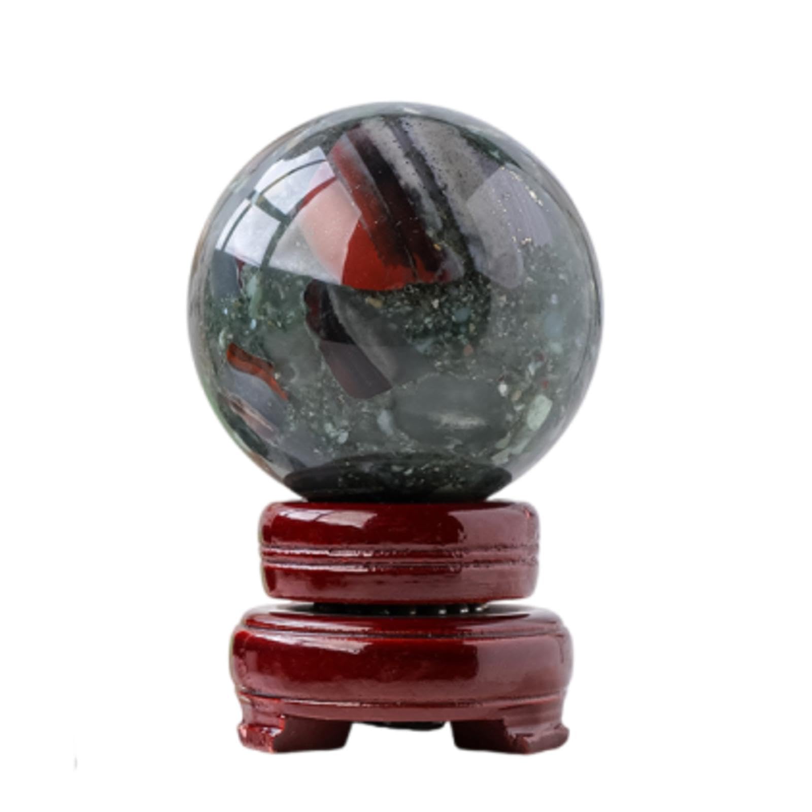 AARTERZZA African Bloodstone Crystal Ball raw Stone ore Feng Shui Home Decoration Crafts Ornaments,70~75mm