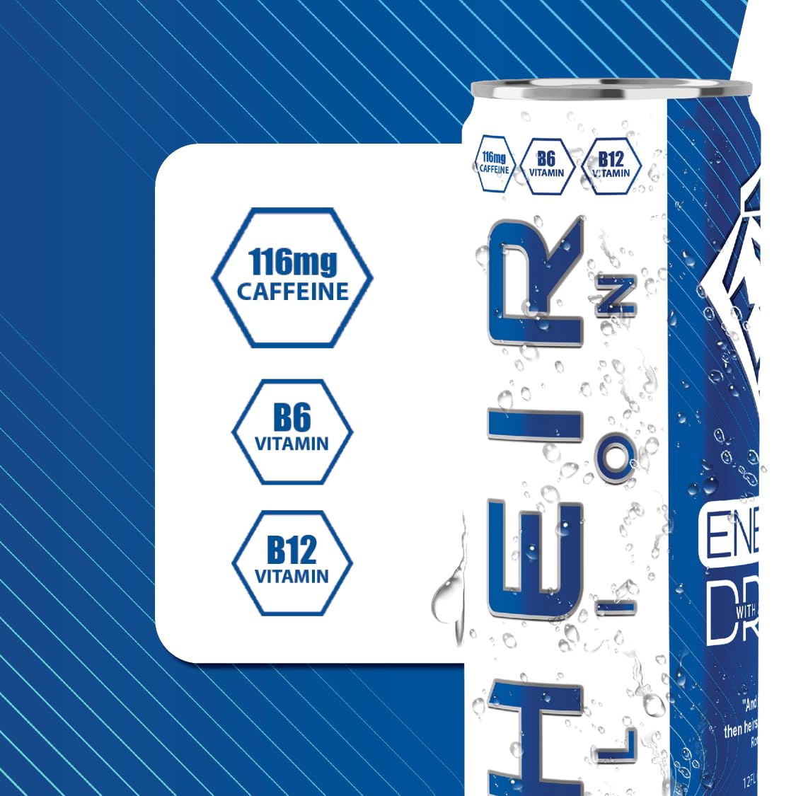 HEIR LION | The First Christian Energy Drink Natural Energy Drink – 12 Pack, 12oz Cans – Healthy, Low-Carb & Clean Energy – Natural Caffeine for Focus, Endurance & Workout – Prime Energy Alternative