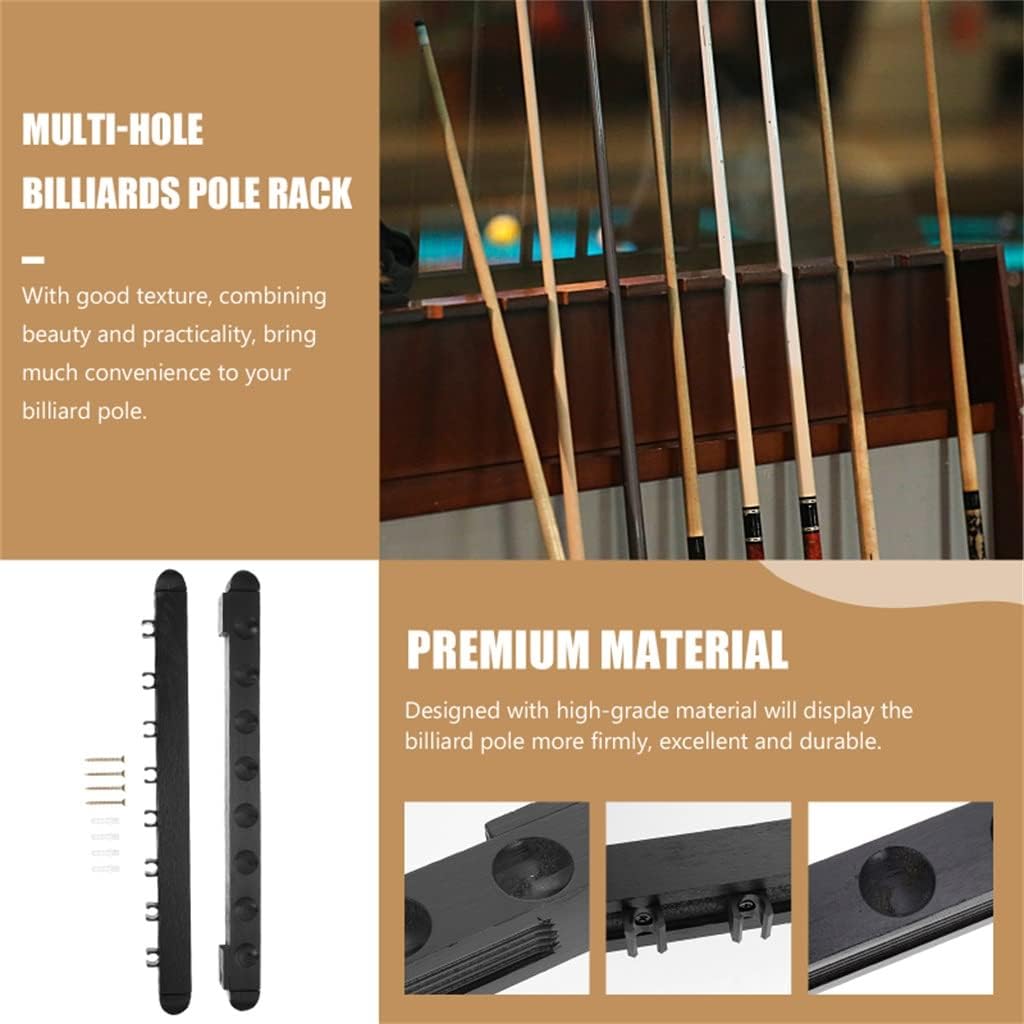 Cue Rack Pool Holder Billiard Table Stick Billiards Holders Wall Snooker Pole Stand Wooden Mount