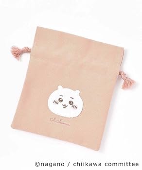 ちいかわ　プリントミス　巾着 ちいかわ モモンガ フェイス巾着 ポーチ｜パーフェクトワールド