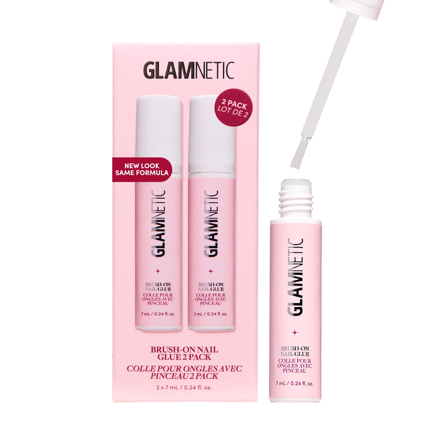 Glamnetic Brush-On Nail Glue for Press-On Nails | 2 Pack