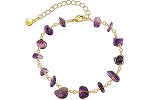 18k Gold Plated Amethyst Crystal Bracelets
