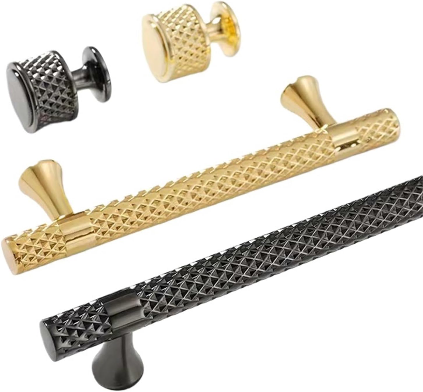 Dressers Cabinet Handles Bright Black Gold Cupboard Door Closet Drawer Furniture 1Pcs(Bright Gold 96mm)