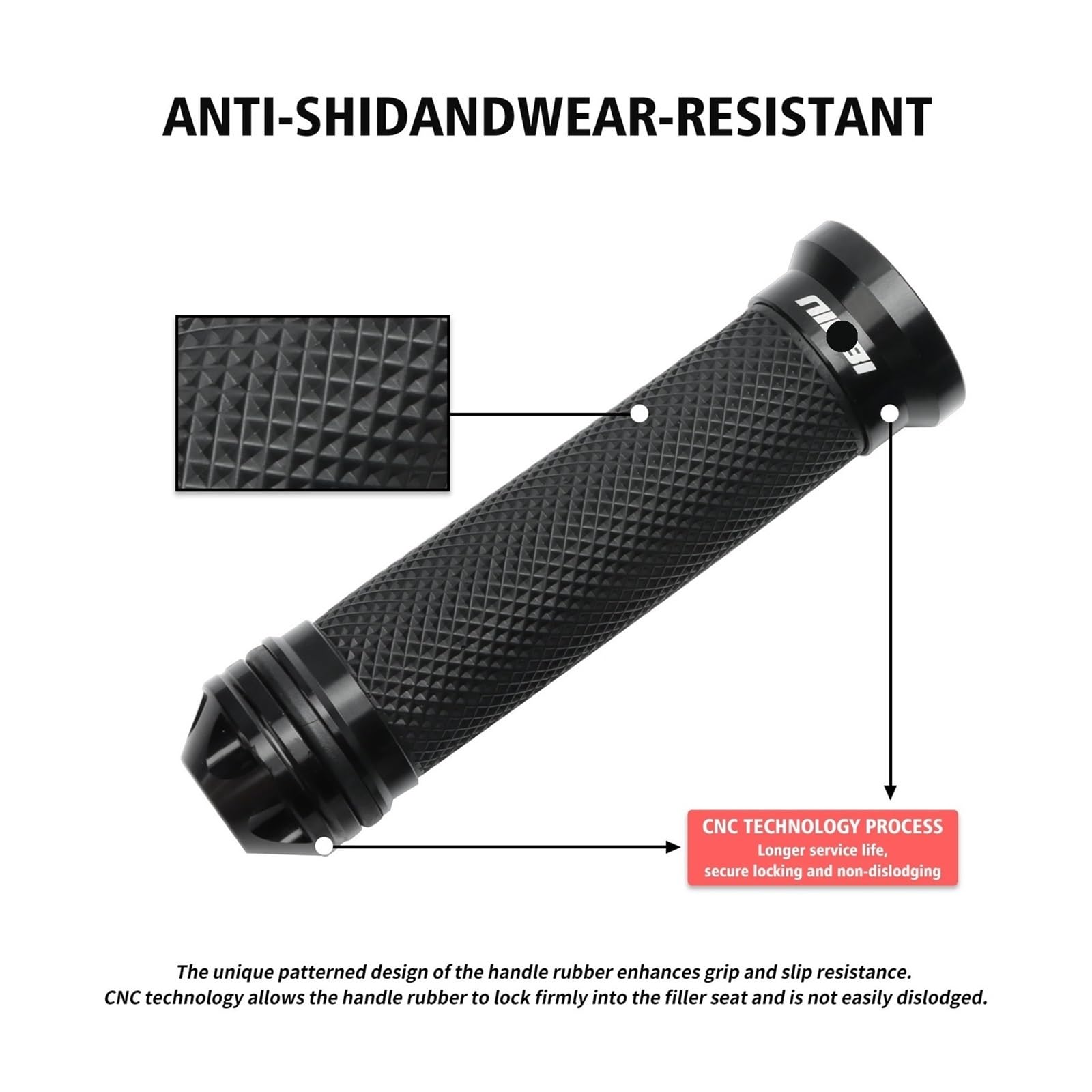 Empuñaduras Manillar Mango De Goma para Motocicleta, Empuñaduras Antideslizantes para Acelerador, Accesorios para Motocross, Piezas De Cubierta para Manillar