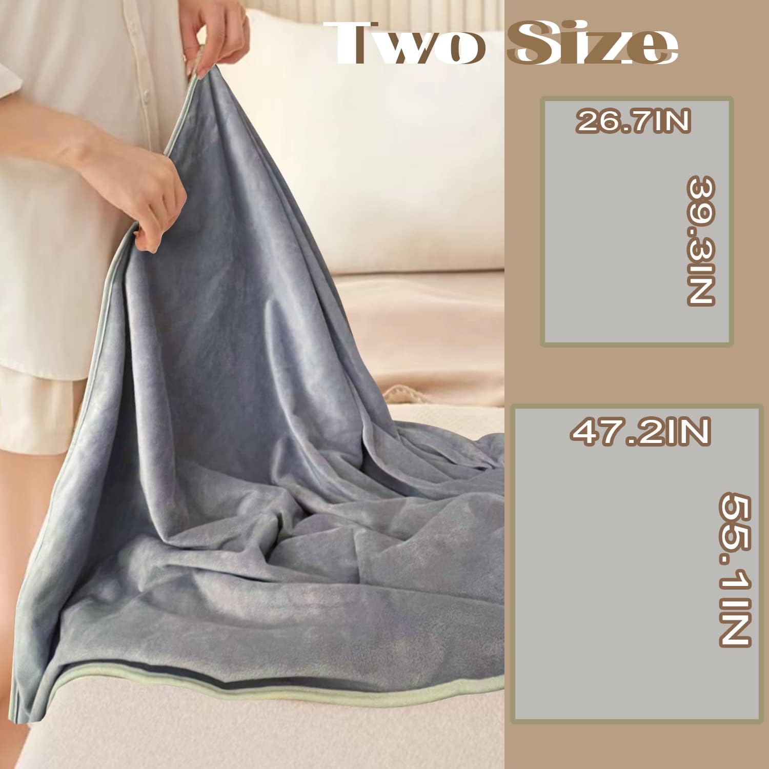 VAJOOCLL Faraday Blanket 30x40 in,Cotton Protection Blanket for Beds, Couches, Pregnancy and Babies Belly Faraday Throw (Blue)