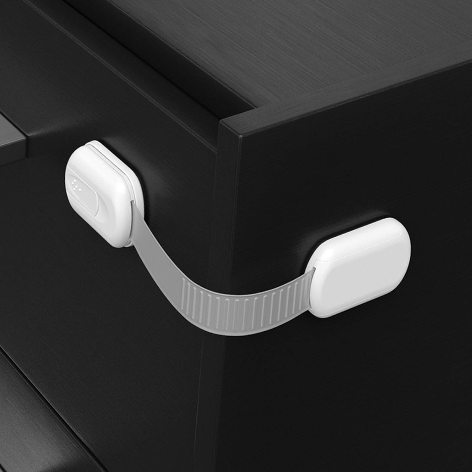 Safe-O-Kid Baby Safety Locks (8-Pack), Advanced 2025 Model (Strong and Sturdy with extra 3 M tapes and Alchohal pads) Multipurpose Lock, Child Safety Cabinet Proofing - Safest Quick and Easy 3M Adhesive Cabinet Drawer Door Latches, No Screws & Magnets, Multi-Purpose for Drawers, Cabinets, Furniture, Kitchen, Ovens, Toilet Seats. 4