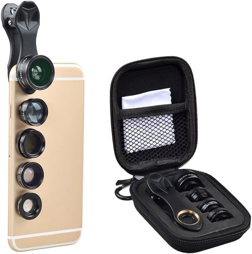 5 in 1 Universal Clip On Cell Phone Camera Lens Kit