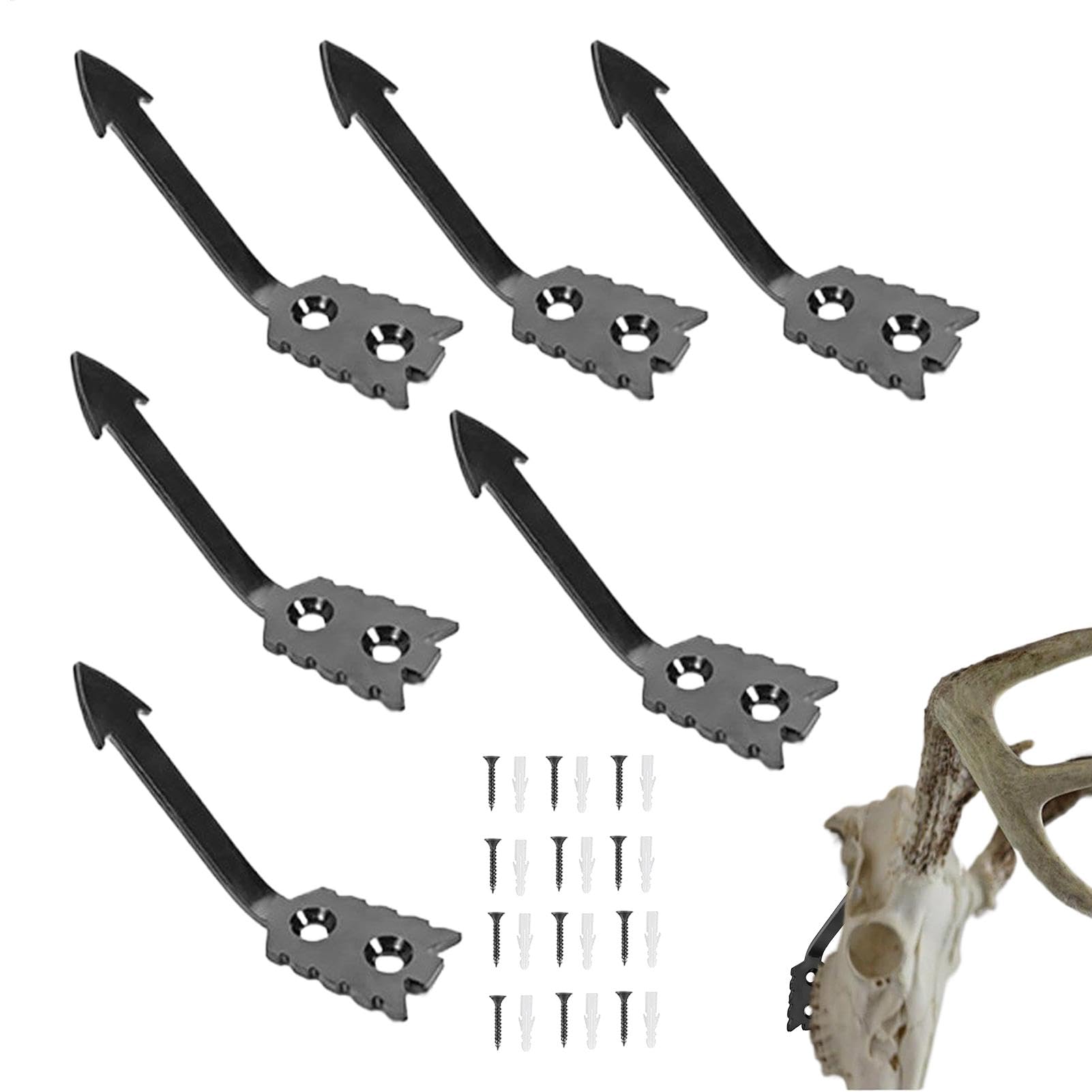 Fixation crâne chevreuil en kit de 6 pour créer un mur de trophées