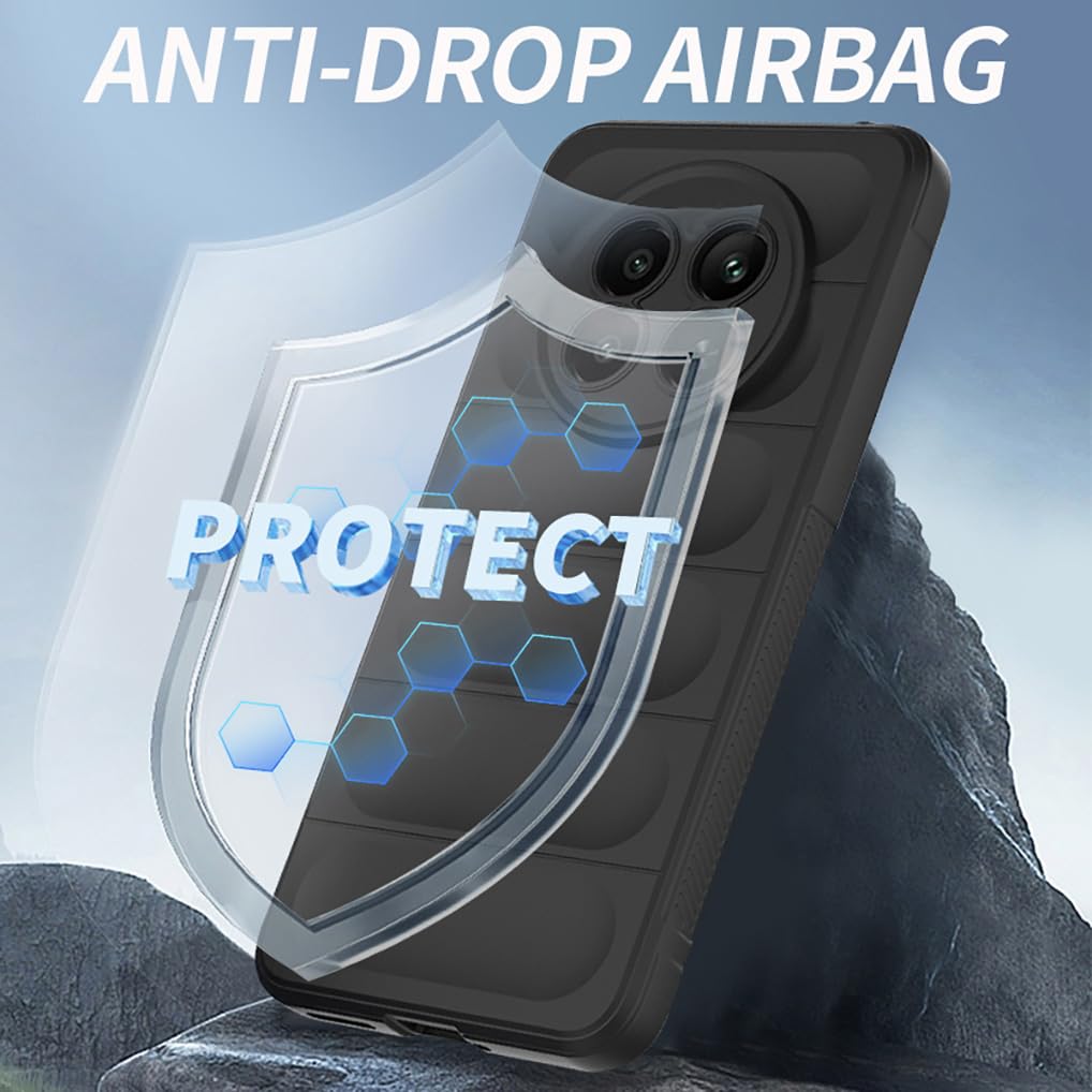 Btstring Cover per HONOR X8a con Pellicola Protettiva, Grado Militare Custodia con Cavalletto in Metallo Rotante a 360°, Hard PC Back Cover e TPU Bumper Antiurto Case- Nero