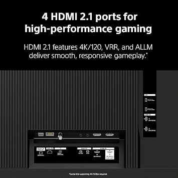 Sony 43 Inch BRAVIA 3 II LED 4K HDR Smart Google TV with Gemini K-43XR30M2 | XR Processor with AI Technology, Dolby Vision/Atmos, 120Hz Refresh Rate, 4K movie credits included, 4xHDMI 2.1, PS5 Features