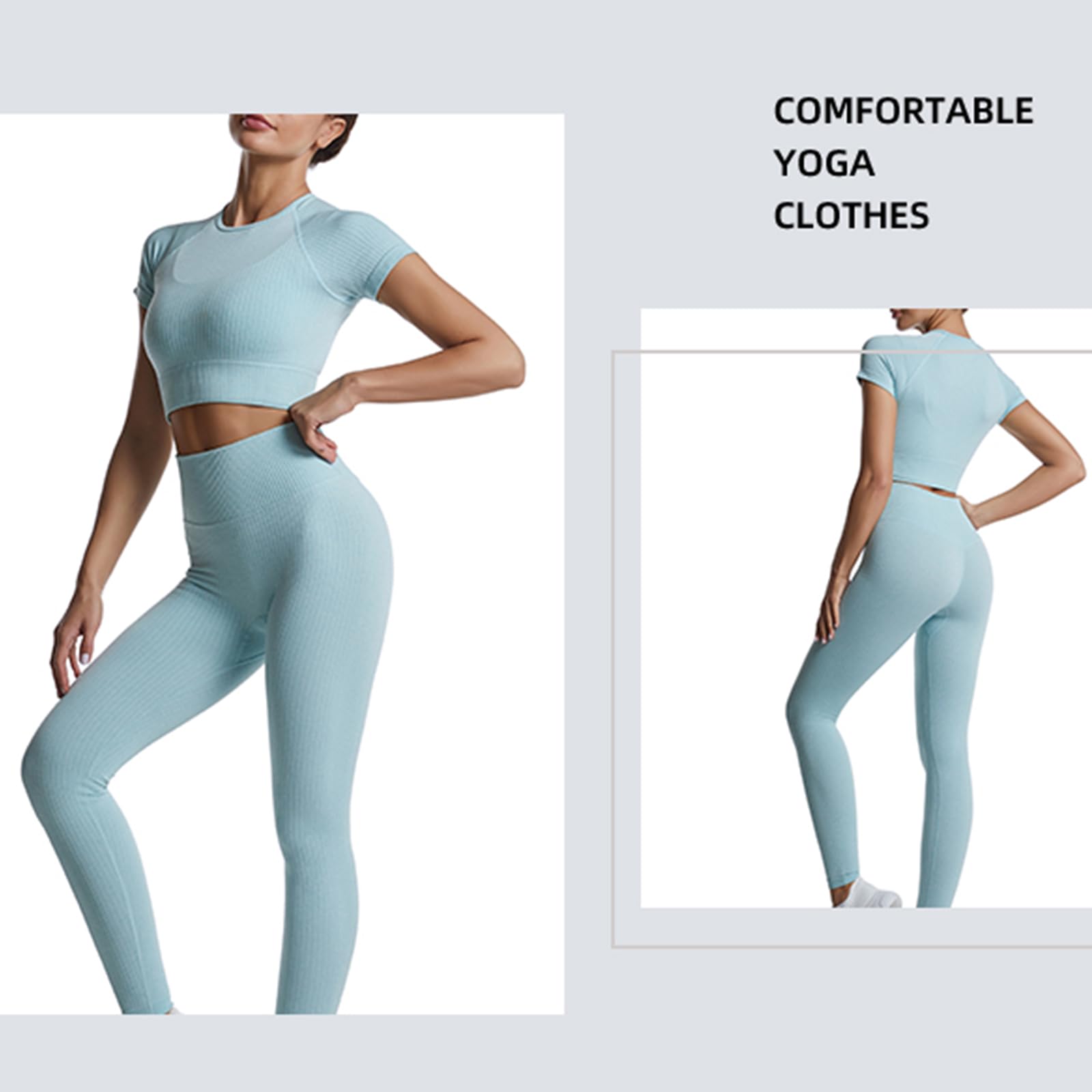Vêtement de Sport Femme 2 Pièces Soutien-Gorge de Sport+Leggings | dohomiryo Ensemble De Vêtements De Sport Femme 2 Pièces Soutien-Gorge Sport Legging de Yoga Fitness Ensembles D'entraînement