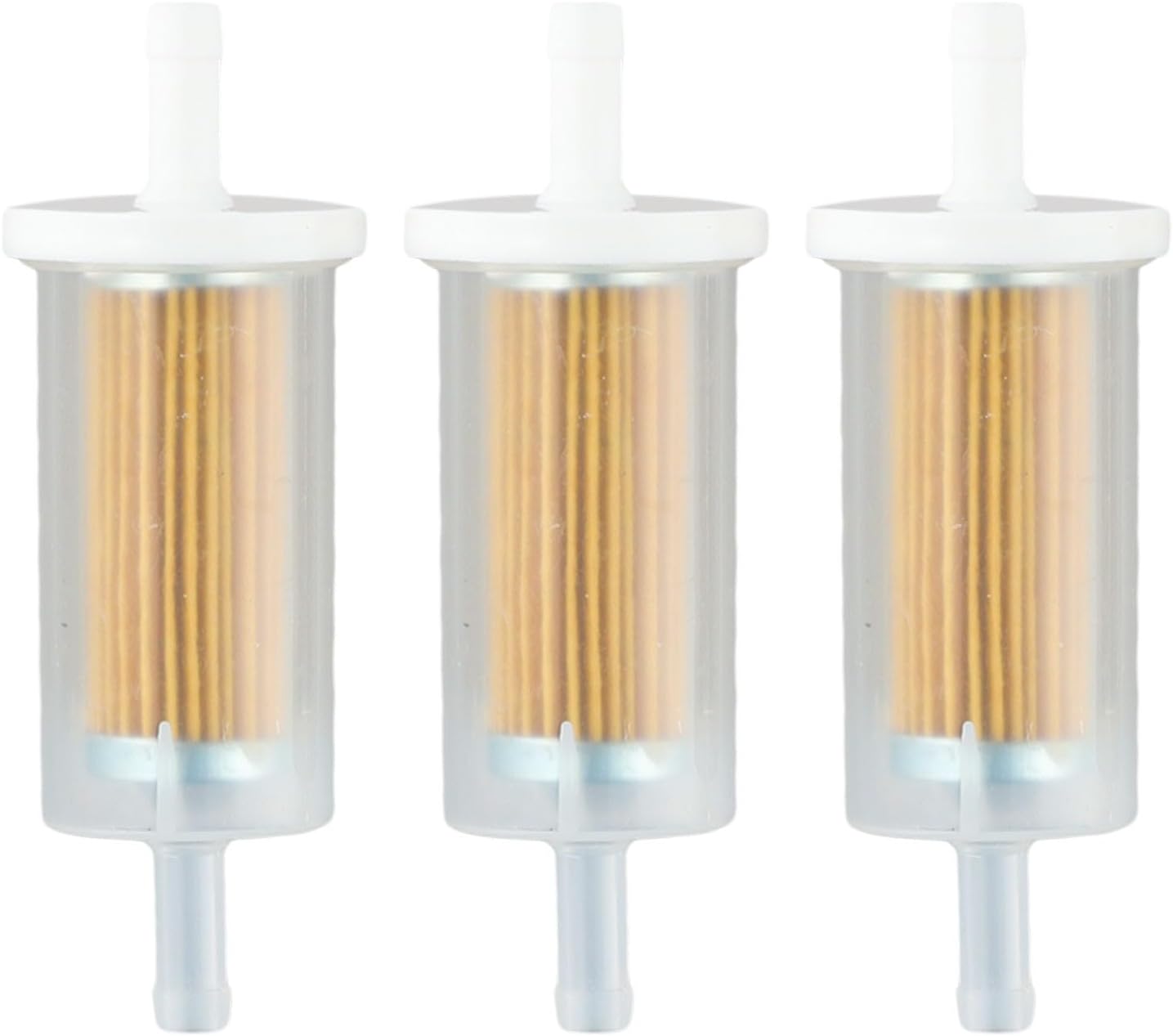 3-Pack 1/4-Inch Inline Fuel Filter for Troy-Bilt Lawn Mowers, Compatible with Models Using Part Numbers 695666, 691035, and 845125