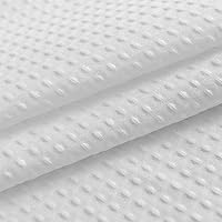 Vista 3 de Cortina de ducha de tela extra ancha de 108 x 72 pulgadas, tejido de gofre, spa de lujo de hotel, repelente al agua, lavable, spa, 230 GSM