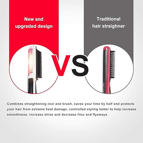 Miniatura 6 de Plancha y rizador de cabello 2 en 1 con tecnología antiquemaduras, calentamiento rápido (30 s), 6 niveles de calor para cada tipo de cabello,