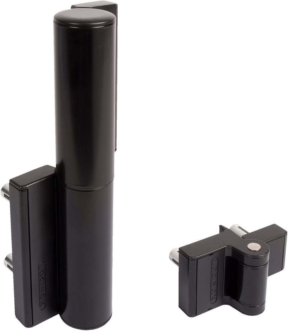 LOCINOX Tiger Compact Hinge and Hydraulic gate Closer in one Black-9005