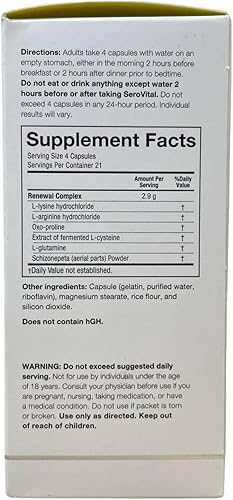 Miniatura 2 de Serovital Renewal Complex, Renewal Supplements - Apoyo de péptidos críticos femeninos - Revitalizador para mujeres, 84 cápsulas (paquete de 1)