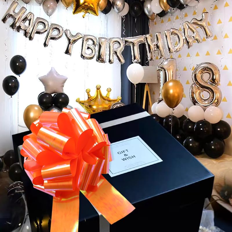 Image of 14 Inch Large Orange Gift Bow,1Pcs Big Gift Bow Big Bow,Great Gift Bow for appliances,Bikes,Table Decorations and Party Events (Orange)