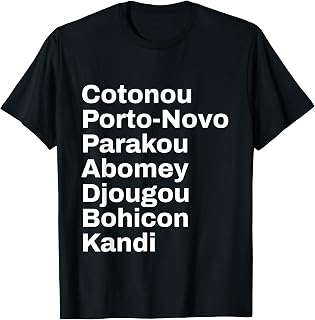Benin Cities and Towns Travel T-Shirt