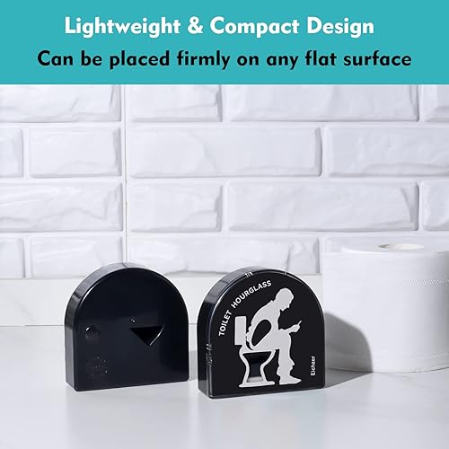 Miniatura 7 de Reloj de arena para inodoro, temporizador de baño de alta calidad, vidrio de arena de unos 5 minutos, divertido regalo de broma para hombres,