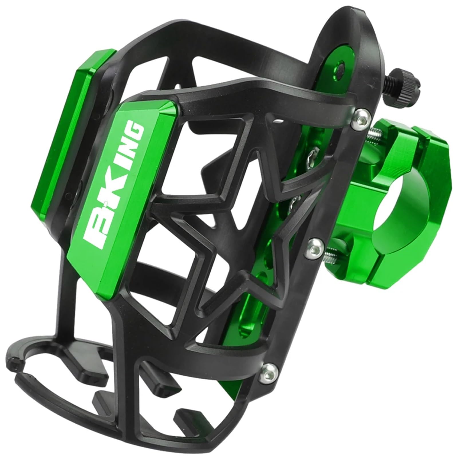 LKLNCXC Bottle Cages Motorcycle Beverage Water Bottle Cage Drink Cup Holder 1 Piece(Green B-king)