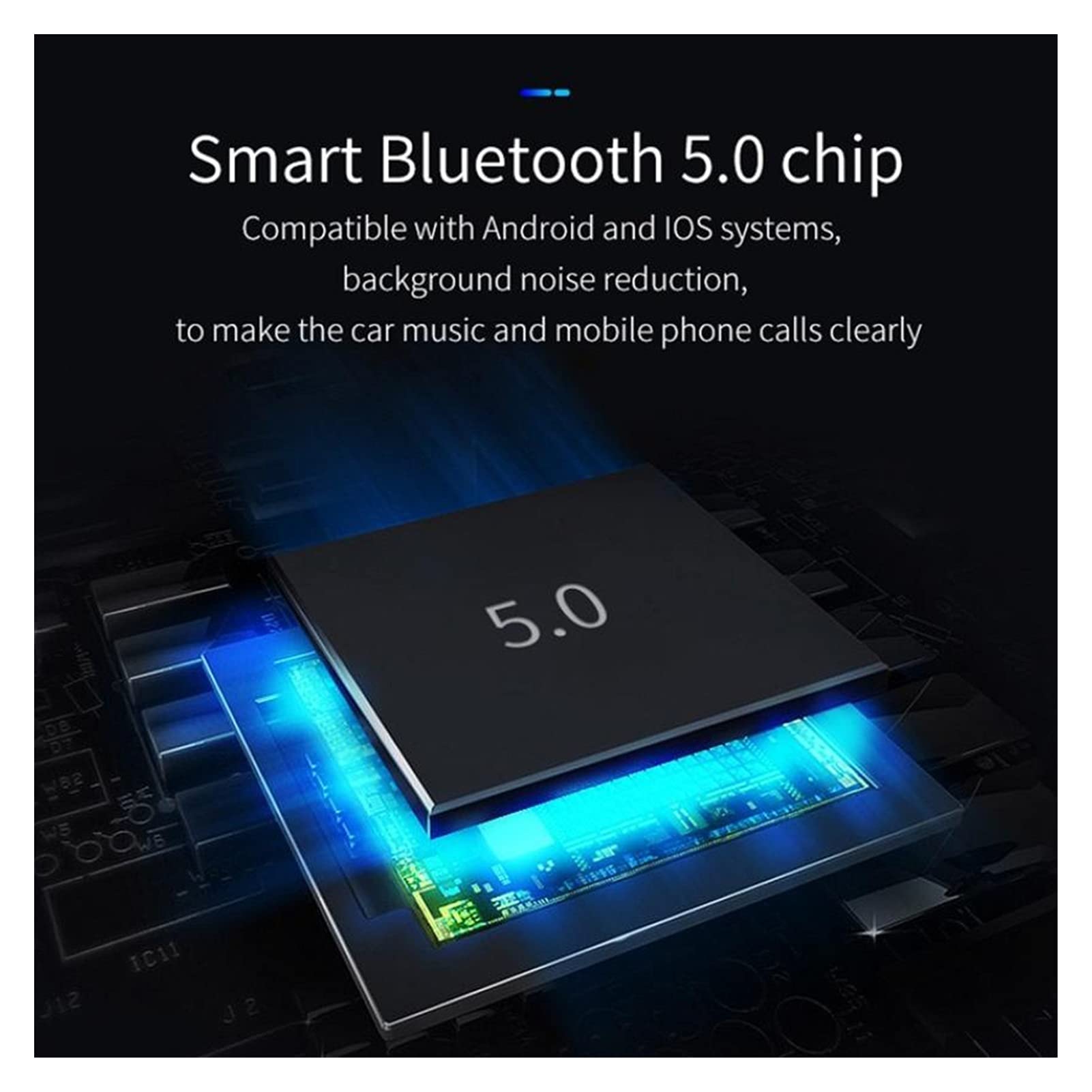 Adaptador de Audio Bluetooth Modulador de transmisor de Radio Bluetooth 5.0 FM Transmisor inalámbrico Dual USB con QC 3.0 Auto MP3 Jugador FM TF Tarjeta
