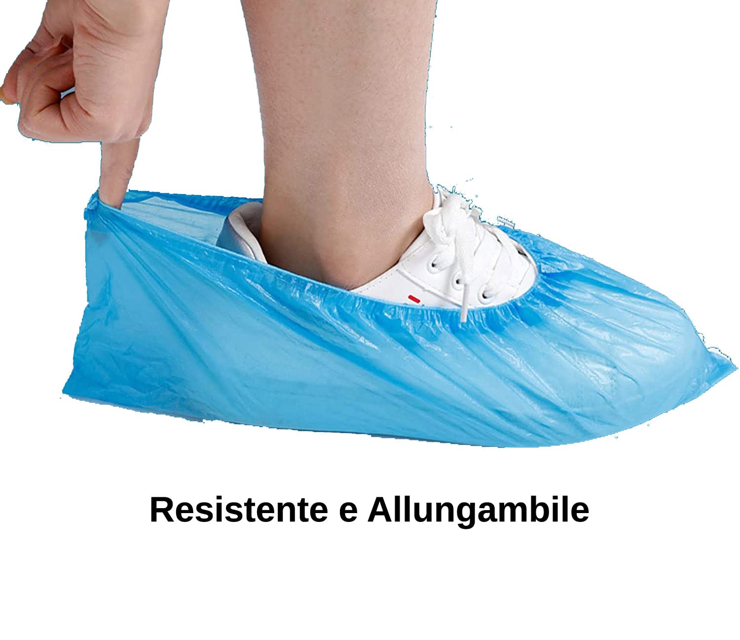 Copriscarpe Impermeabili MAQA 100 pz 42 cm Calzari Monouso USA e Getta Antiscivolo Blu