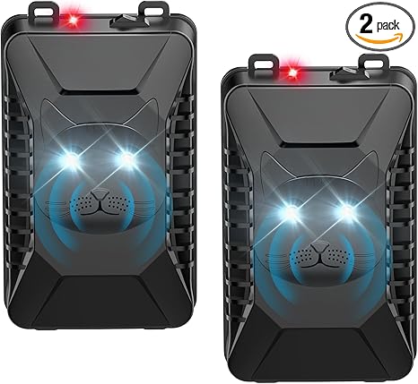 Ultrasonic Rodent Repellent, 2 Pack Plug-in Mouse Rat Pest Bat Squirrels Skunks Repellent for Car with Battery Powered Under Hood, Keep Mice Out of Cars Engines, Indoor, Outdoor, Garage, Room