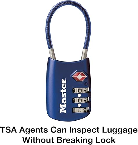 Miniatura 3 de Candado para equipaje con cable aceptado Master Lock 4688D TSA en varios colores 1 paquete 4688D