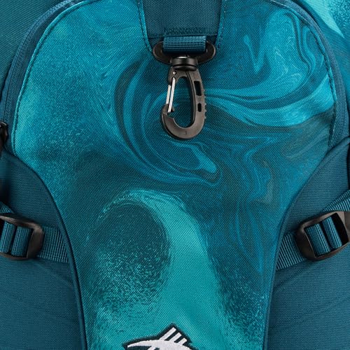 Image of High Sierra Loop Backpack, Travel, or Work Bookbag with tablet sleeve, One Size, TEAL MARBLE SWIRL