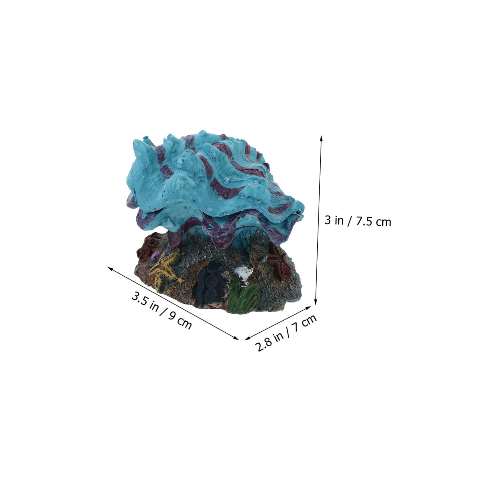 2stücke Aquarium Luftstein Dekoration Blauer Luftblasen-Shell Ornament Für Fischbecken Mit Sauerstoffpumpe Und Farbecht Für Ansprechende Aquarienlandschaft