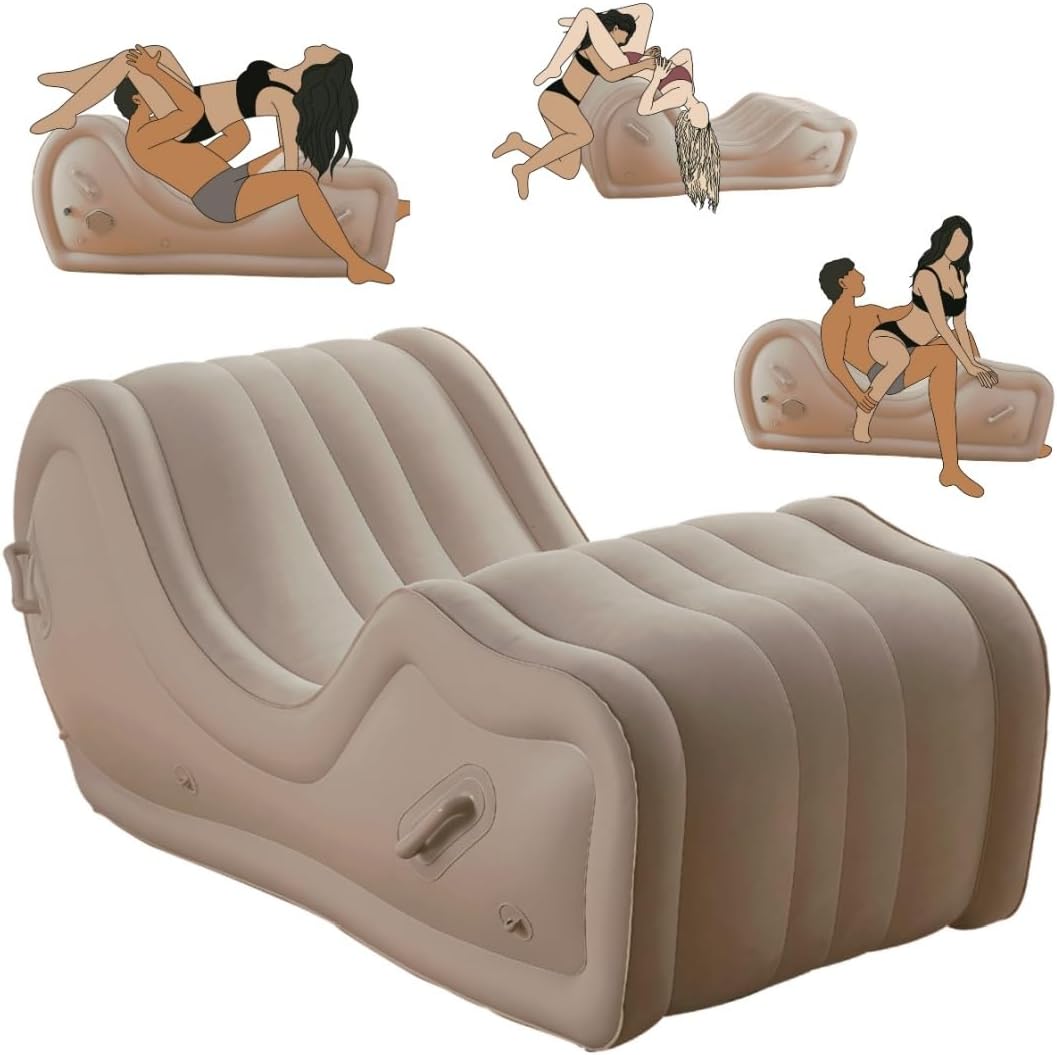 Sex Sofa Chair Inflatable BDSM Bondage Sex Furniture with Automatic Air Pump for Position Support Bed Cushion Pillow Sex Toys Couples SM Games for Adults Women Men