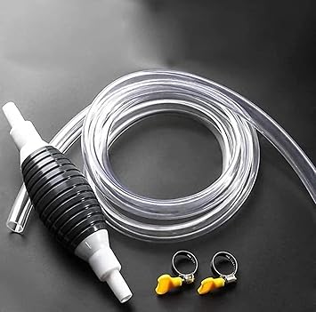 Fuel Transfer Pump Kit, Flow Siphon Hand Oil Pump Portable Manual Car Fuel Transfer Pump for Petrol Diesel Oil Liquid Water Fish Tank Pump Portable High Flow Fuel Transfer Pump Kit (2 Meter)
