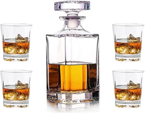 Juego de vasos de decantador de whisky, sin plomo, vasos de degustación de whisky, botella de vino para beber whisky irlandés, vaso de tequila