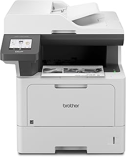 Brother DCP-L5510DN Business Monochrome Laser All-in-One Printer with Duplex Printing and Networking, Compatible with Alexa