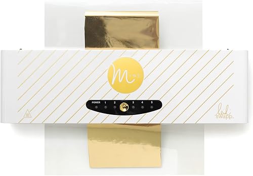 Miniatura 4 de Heidi Swapp Minc Wheel Foiling Machine Laminador Aplicador y kit de iniciación, 12 pulgadas, blanco, incluye carpeta de transferencia, hoja de