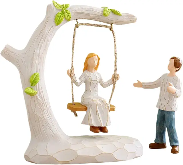 Love Statue Swing - Romantic Couple Figurine for Home Decor & Valentine's Gifts