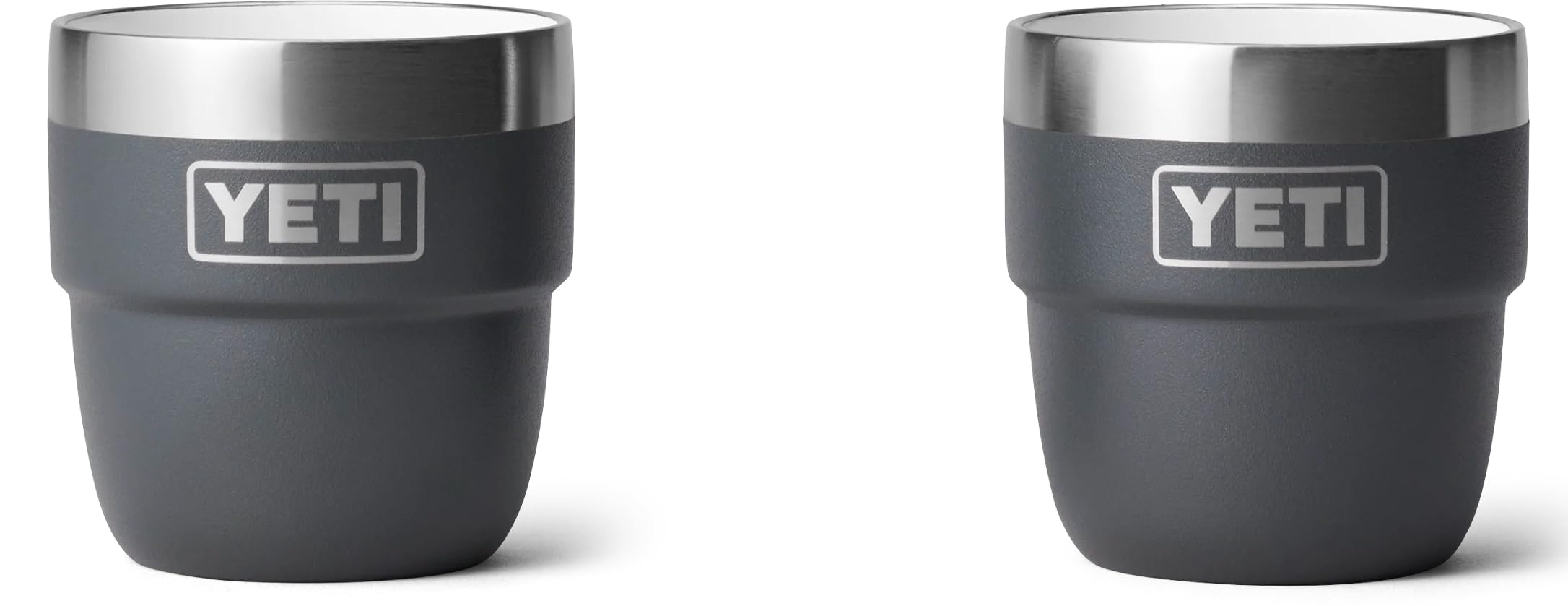 Rambler Espresso Cup, Vacuum Insulated Stainless Steel Stackable Cup, Charcoal, 2 Pack 4 oz (118 ml)