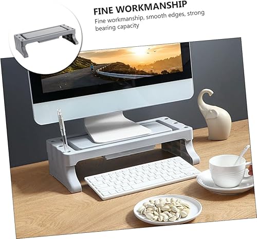 Miniatura 5 de GLEAVI 1 unidad elevador de almacenamiento elevador para portátil, estante elevado multifuncional para oficina y hogar, organizador de escritorio