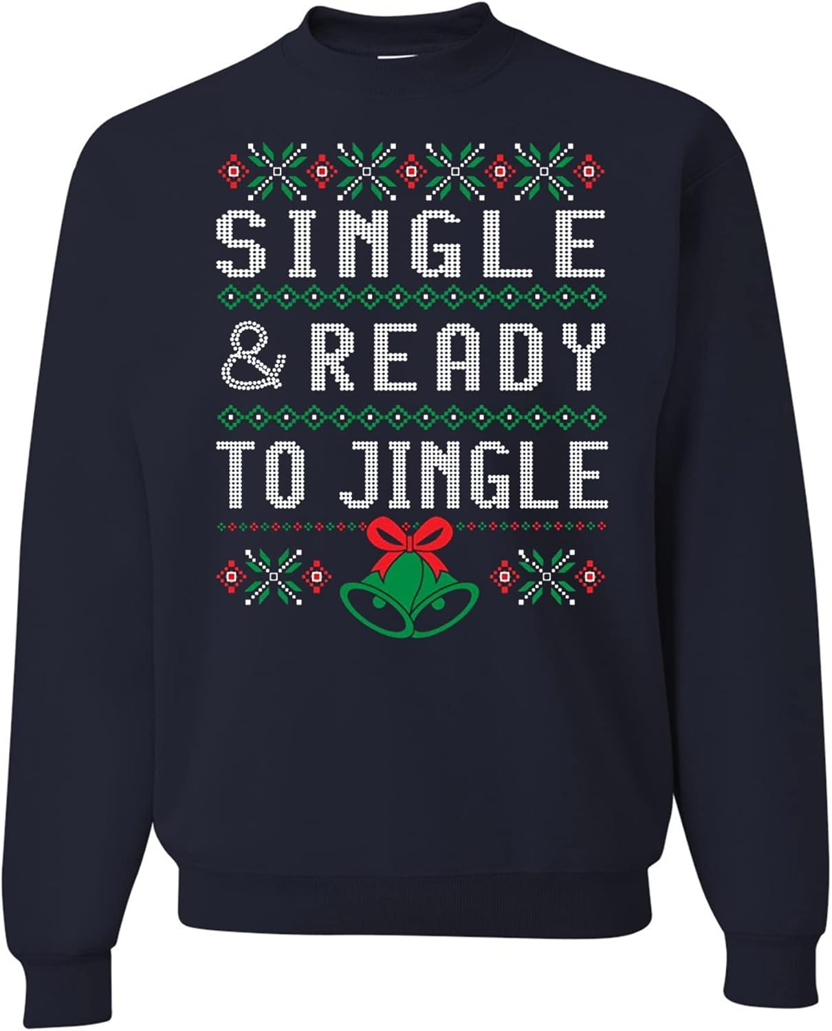 wild custom apparel Ugly Christmas Sweater 2024 COLLECTION Navy Blue CrewNeck Sweatshirt