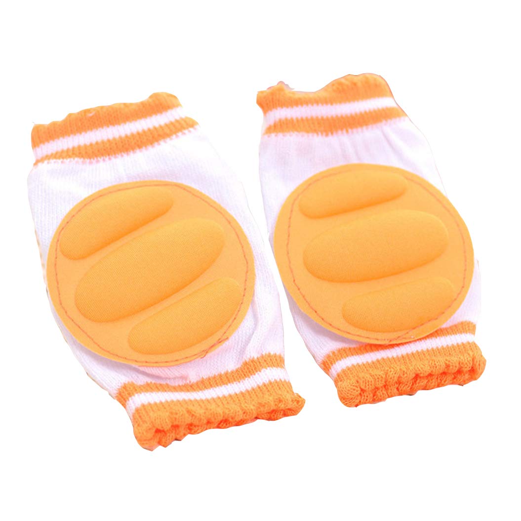 Baby Knee Pads Protector Kids Safety Crawling Elbow Cushion Infants Toddler Knee Pads Protector Leg Warmers Baby (Orange)