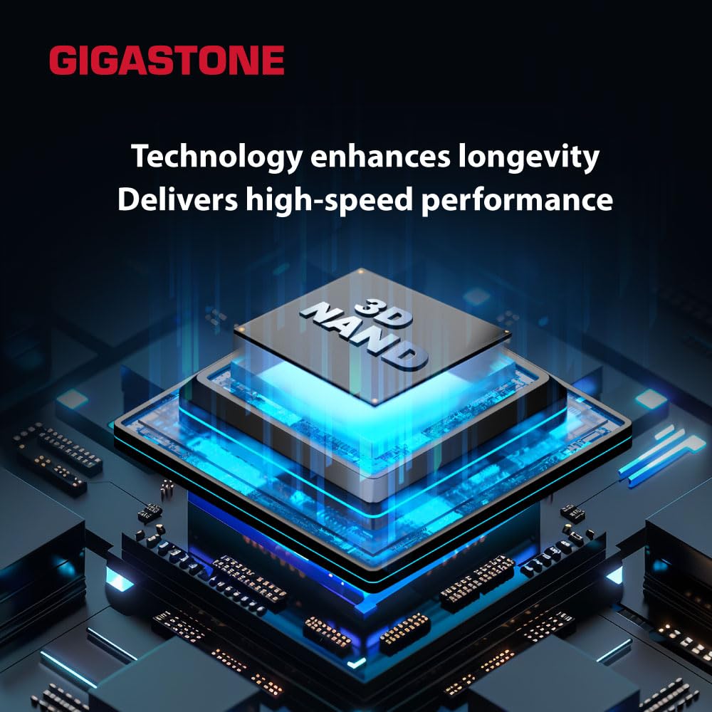 GIGASTONE Z80 512GB USB 3.2 Gen2 Solid State Drive, ad alta velocità 1000MB/s, senza cappuccio retrattile Pen Drive, stile fibra di carbonio, affidabile e durevole