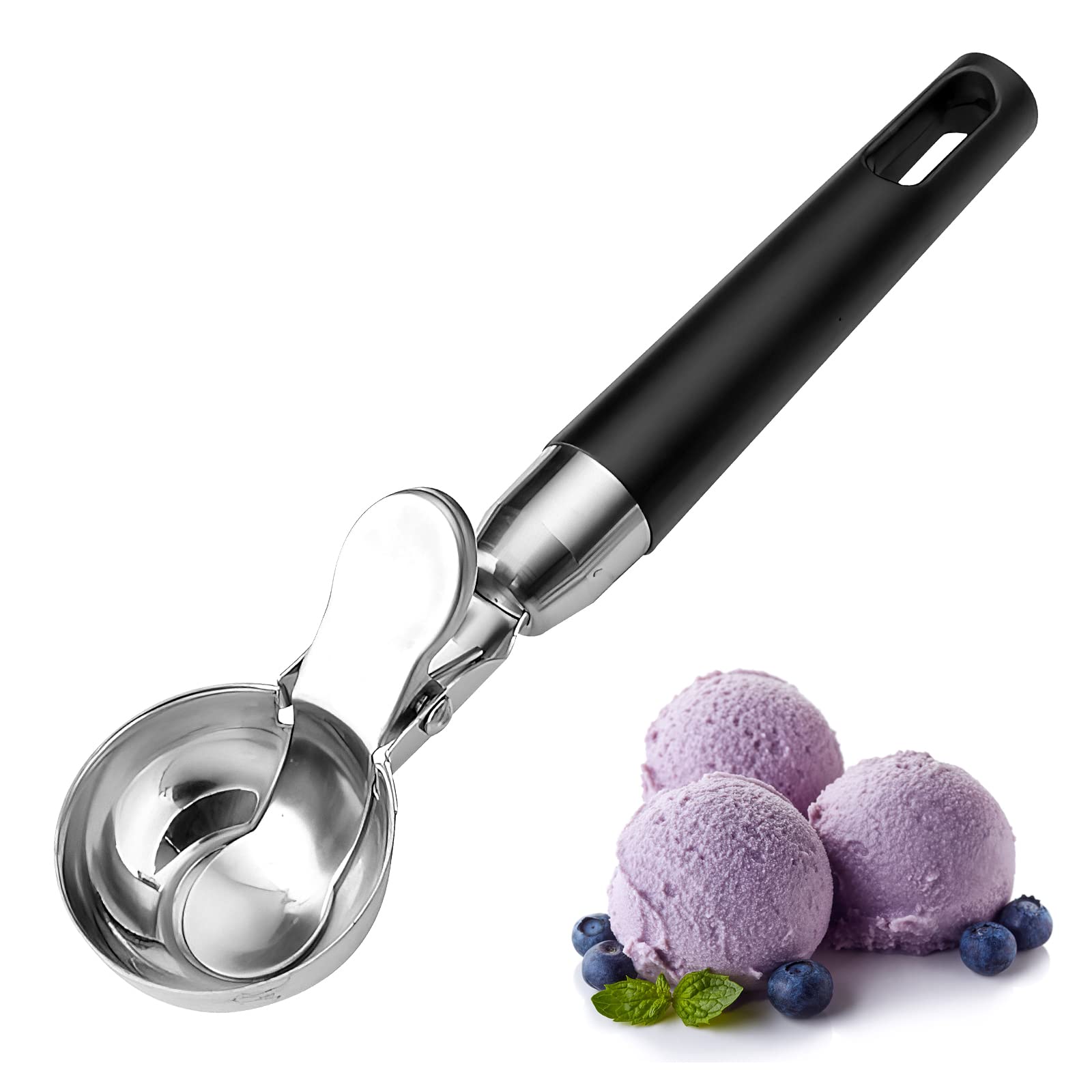 Cucchiaio Per Gelato Con Espulsore - In Acciaio Inox, Per Palline Di Gelato, Polpette E Purea