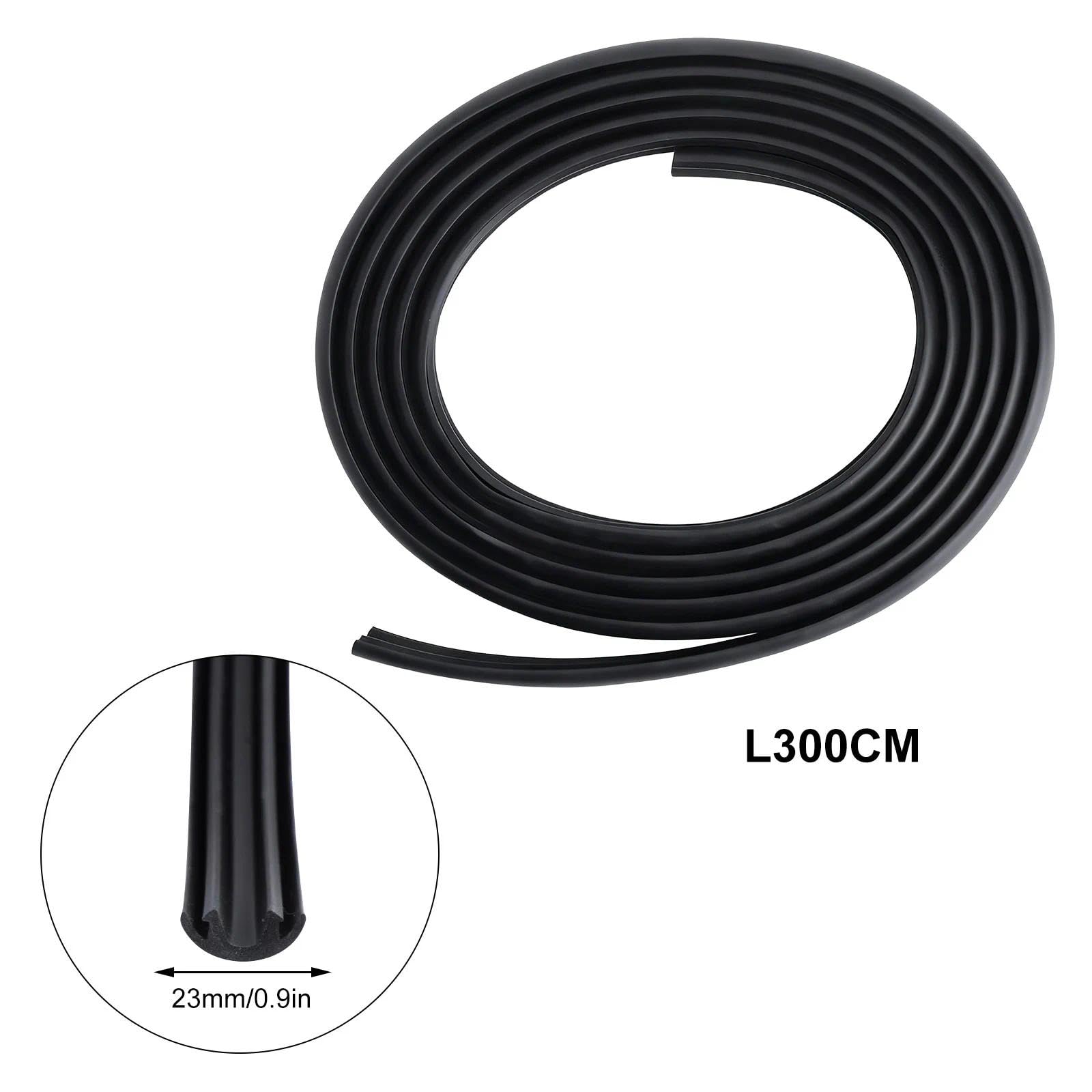 Dachträger Gummistreifen 3 m, Auto Dachträger Dichtung 23 mm, Universeller Gummistreifen für Autodachträger, Reduziert Windgeräusche & Abdichtet Dachreling ohne Werkzeug - 3