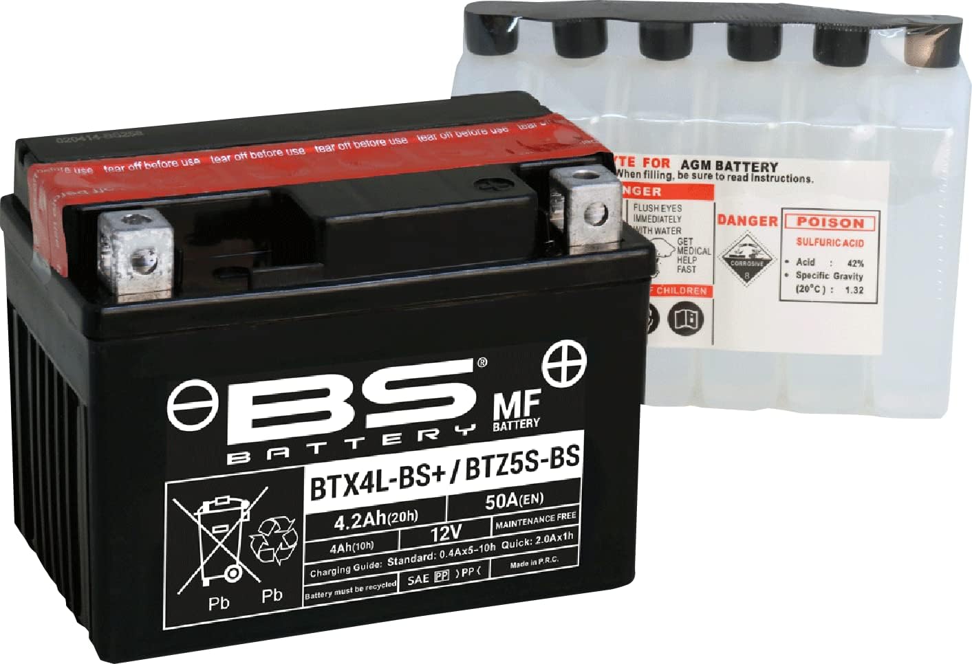 BS Battery 300617 Btx4L Bs Agm Motorcycle Battery ()